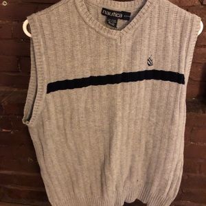 Nautica Cotton Sweater Vest Large